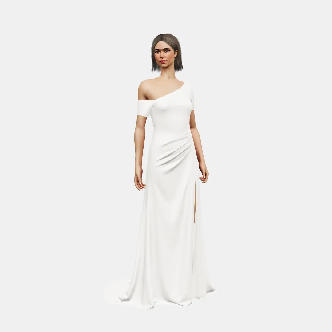 Assymetrical   draped