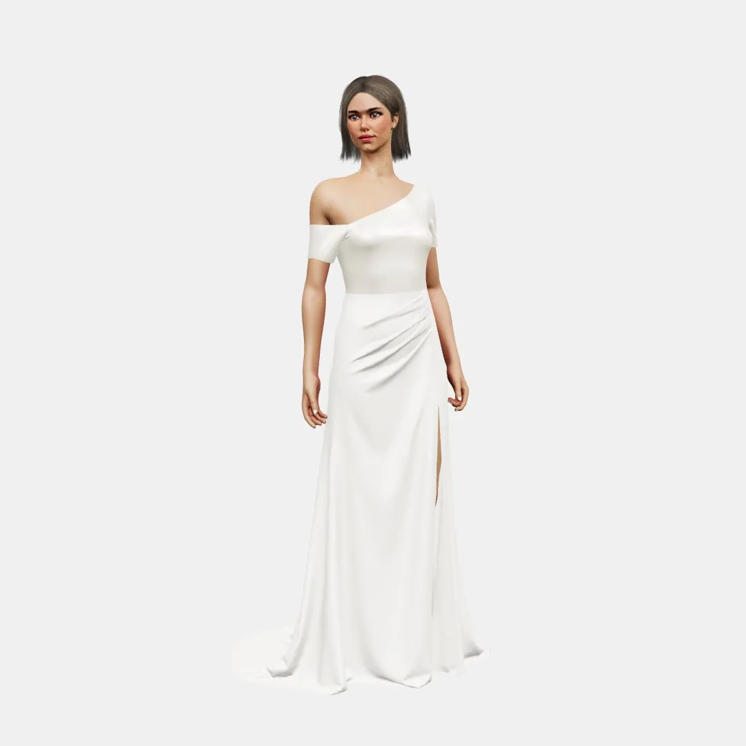 Assymetrical   draped
