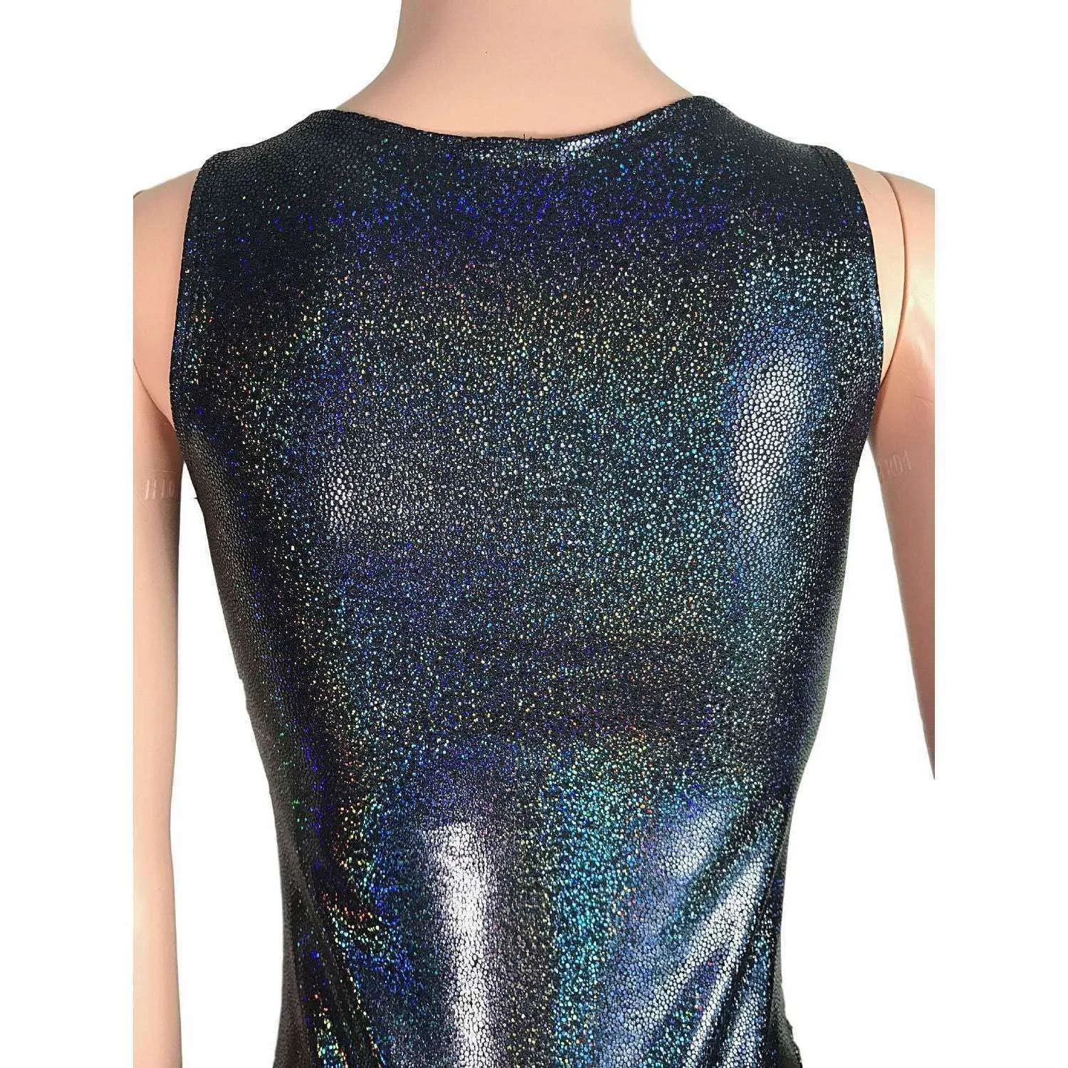 Black Holographic Bodycon Dress