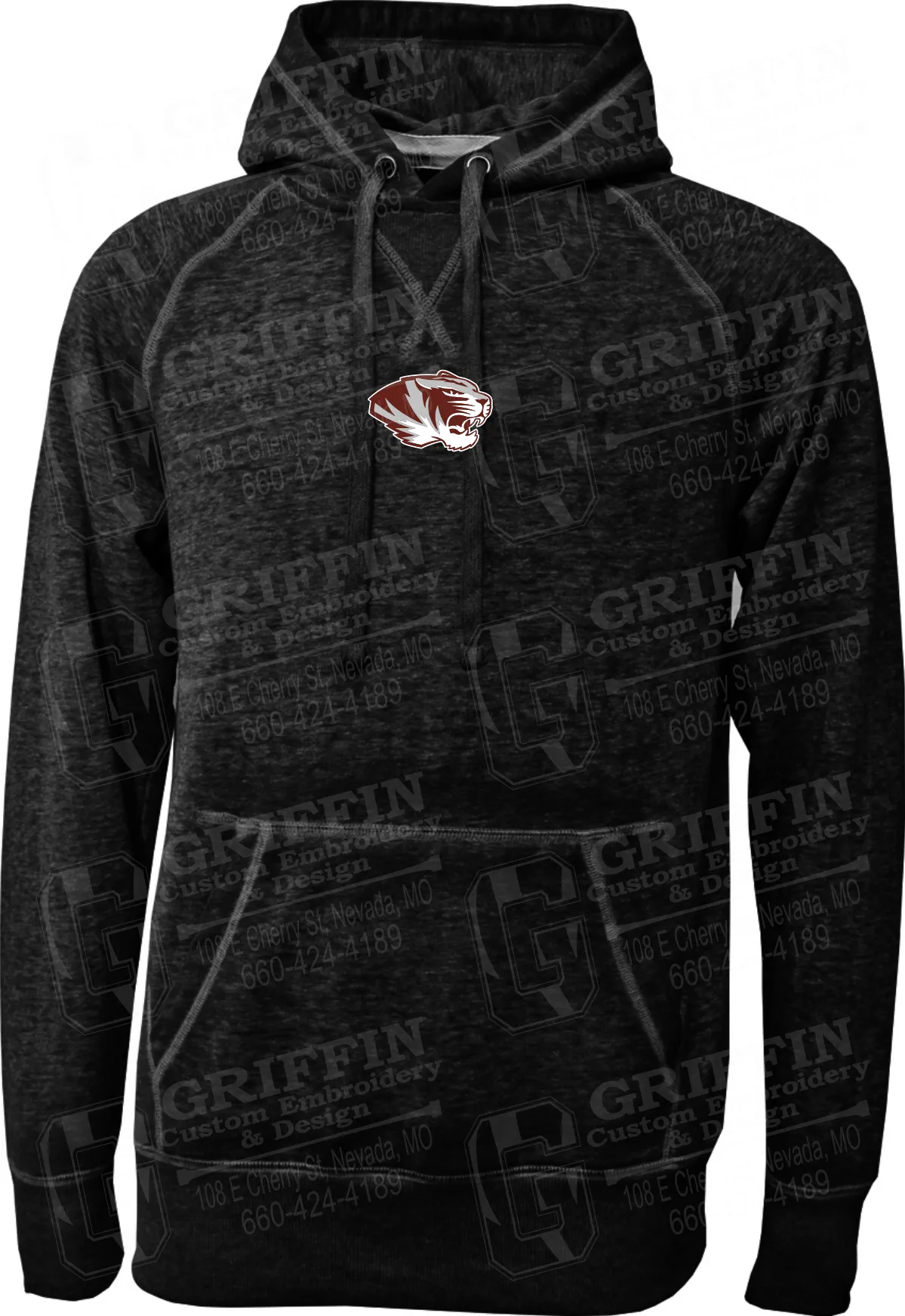 Burnout Fleece Hoodie - Nevada Tigers Tiger Head Logo