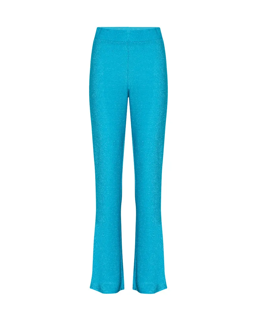 Cattia Trousers - Turquoise Glitter