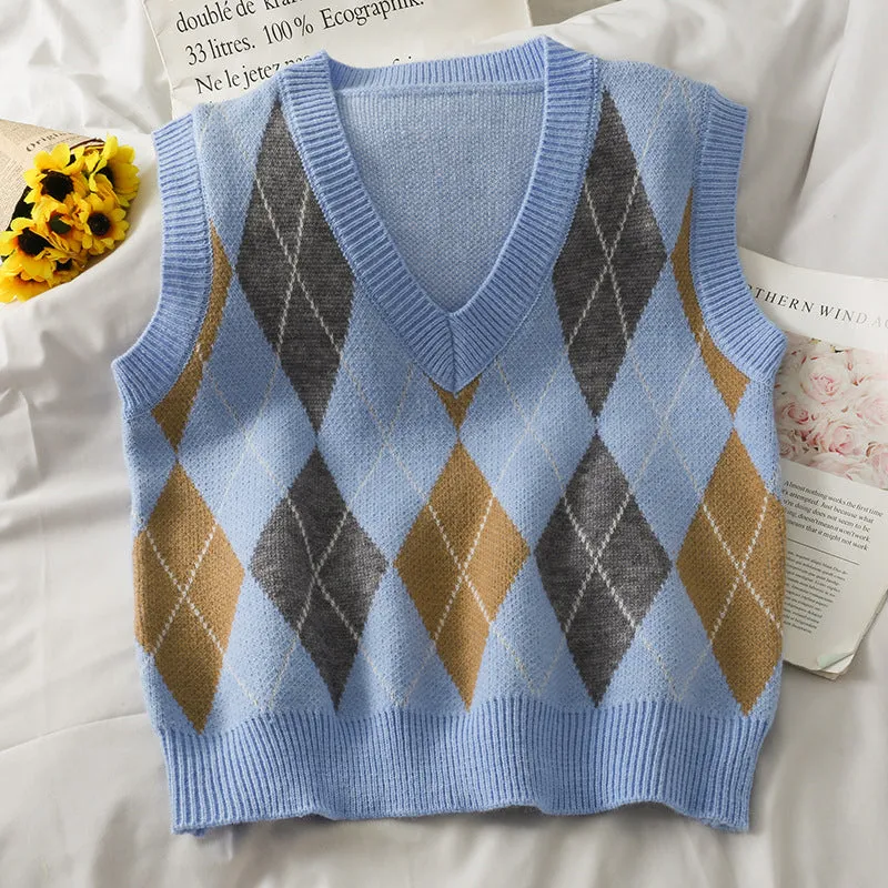 christmas outfit Sonicelife High School Crush Argyle Vest
