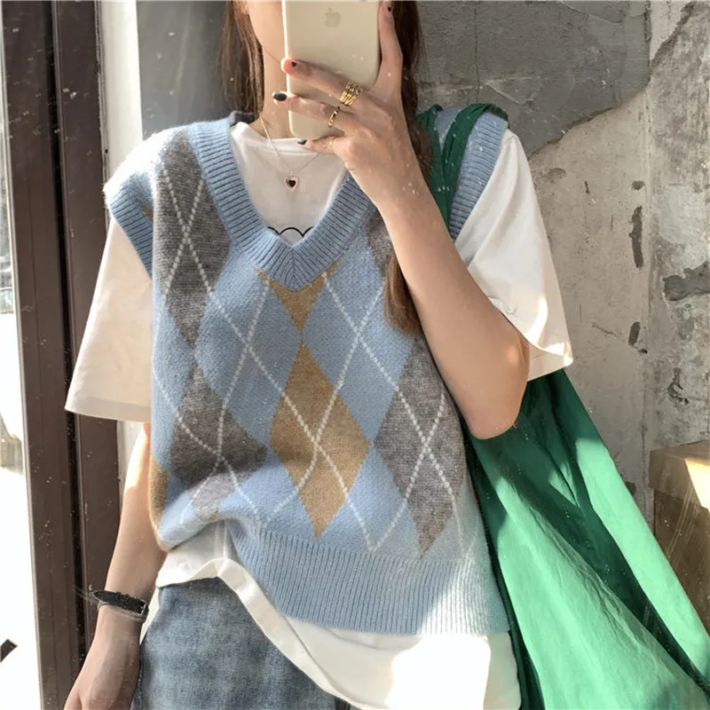christmas outfit Sonicelife High School Crush Argyle Vest