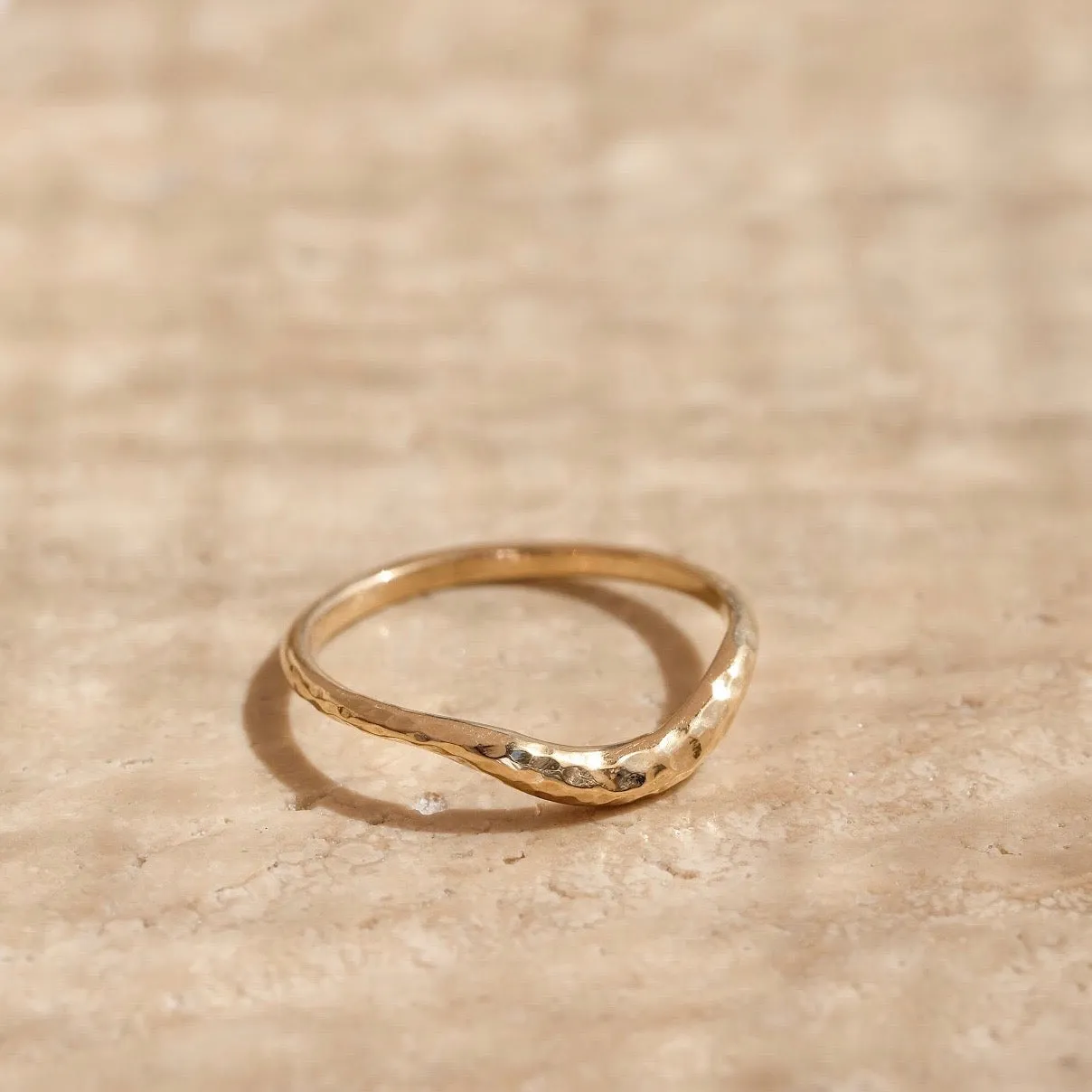 Crescent Band, Forged, 9kt Yellow Gold