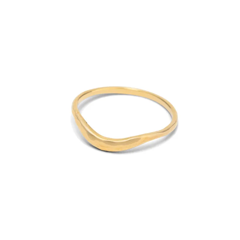 Crescent Band, Forged, 9kt Yellow Gold