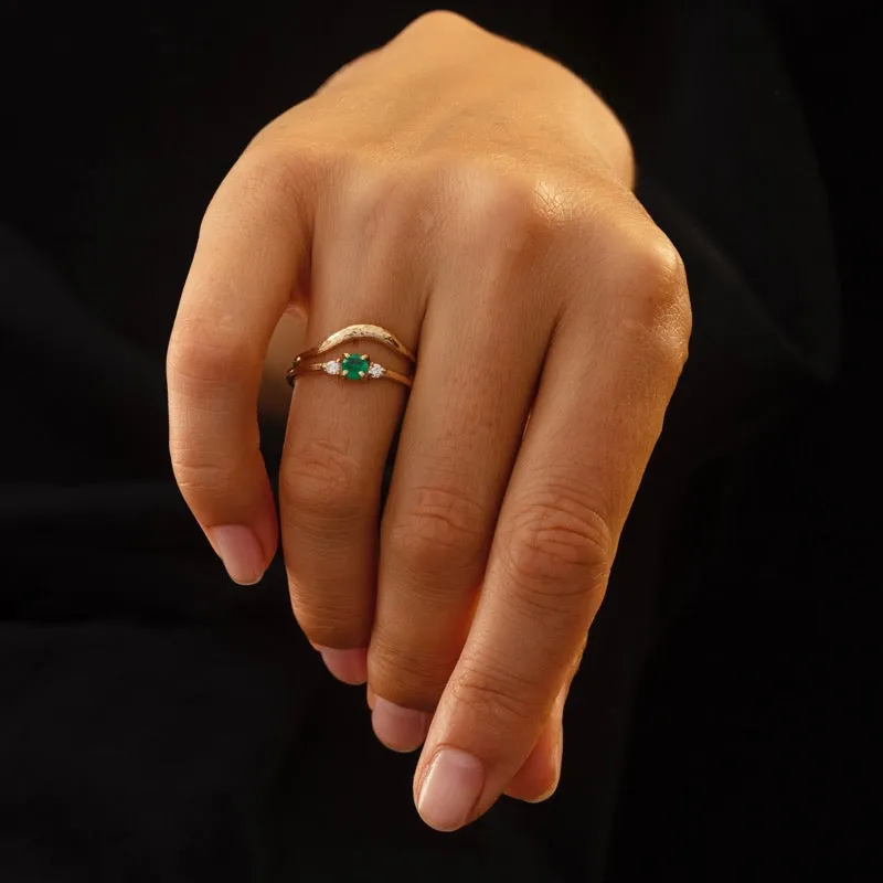 Crescent Band, Forged, 9kt Yellow Gold