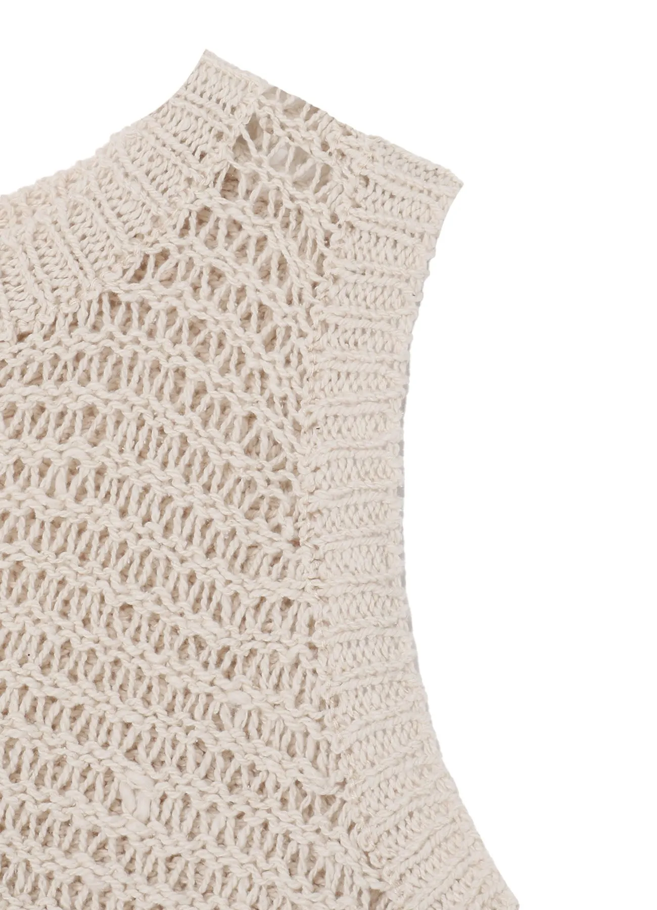 DAMAGE PROCESSED STRIPE JERSEY UNBALANCED VEST