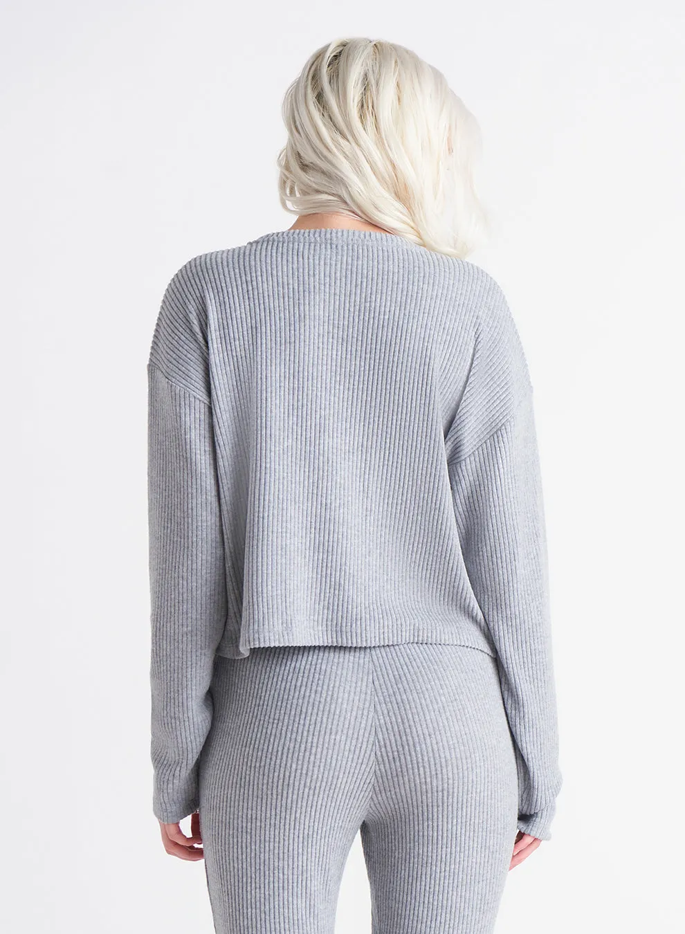 Dex Ella Brushed Rib Knit Top