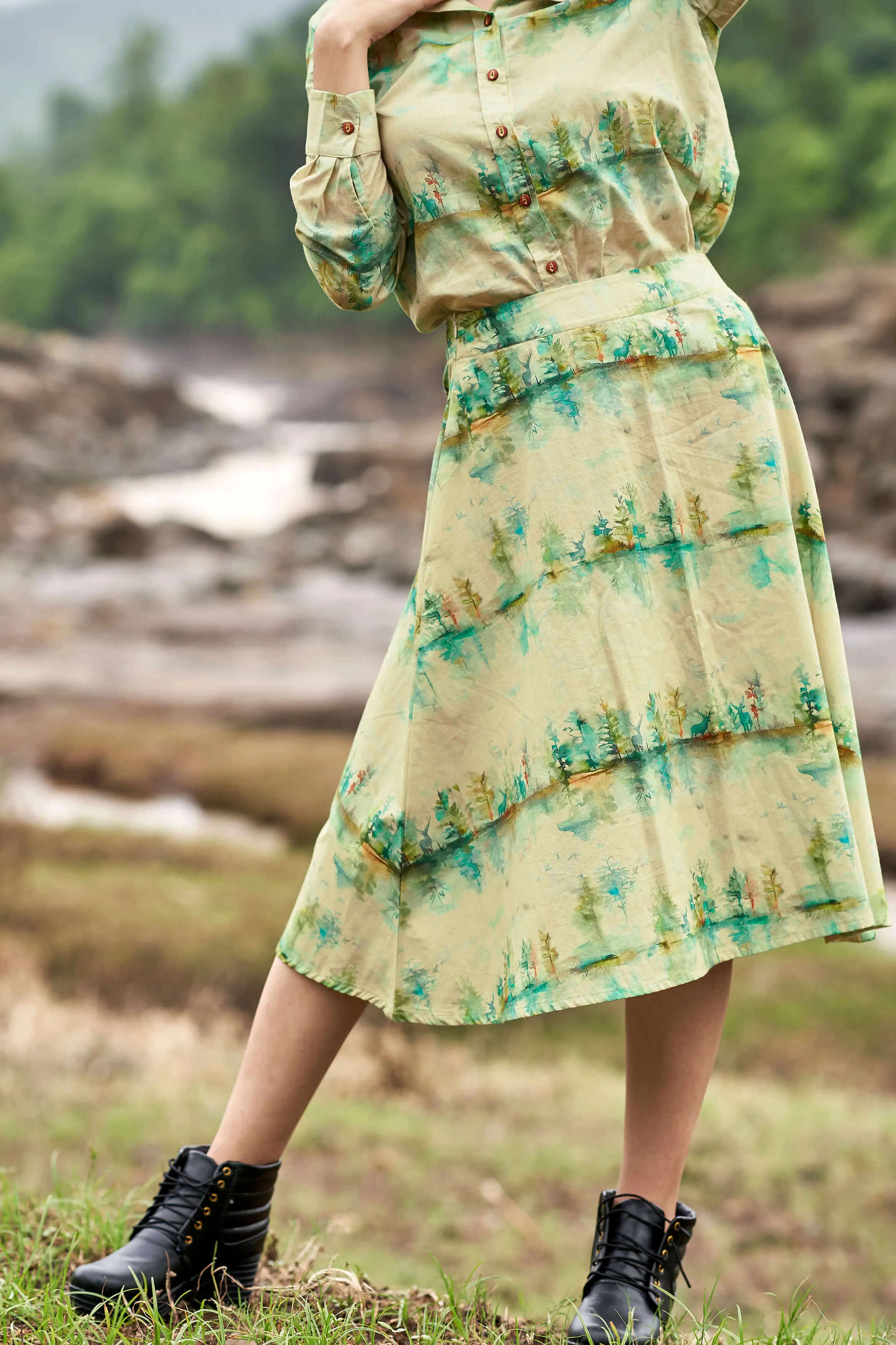Elsa Regular Fit Midi Skirt