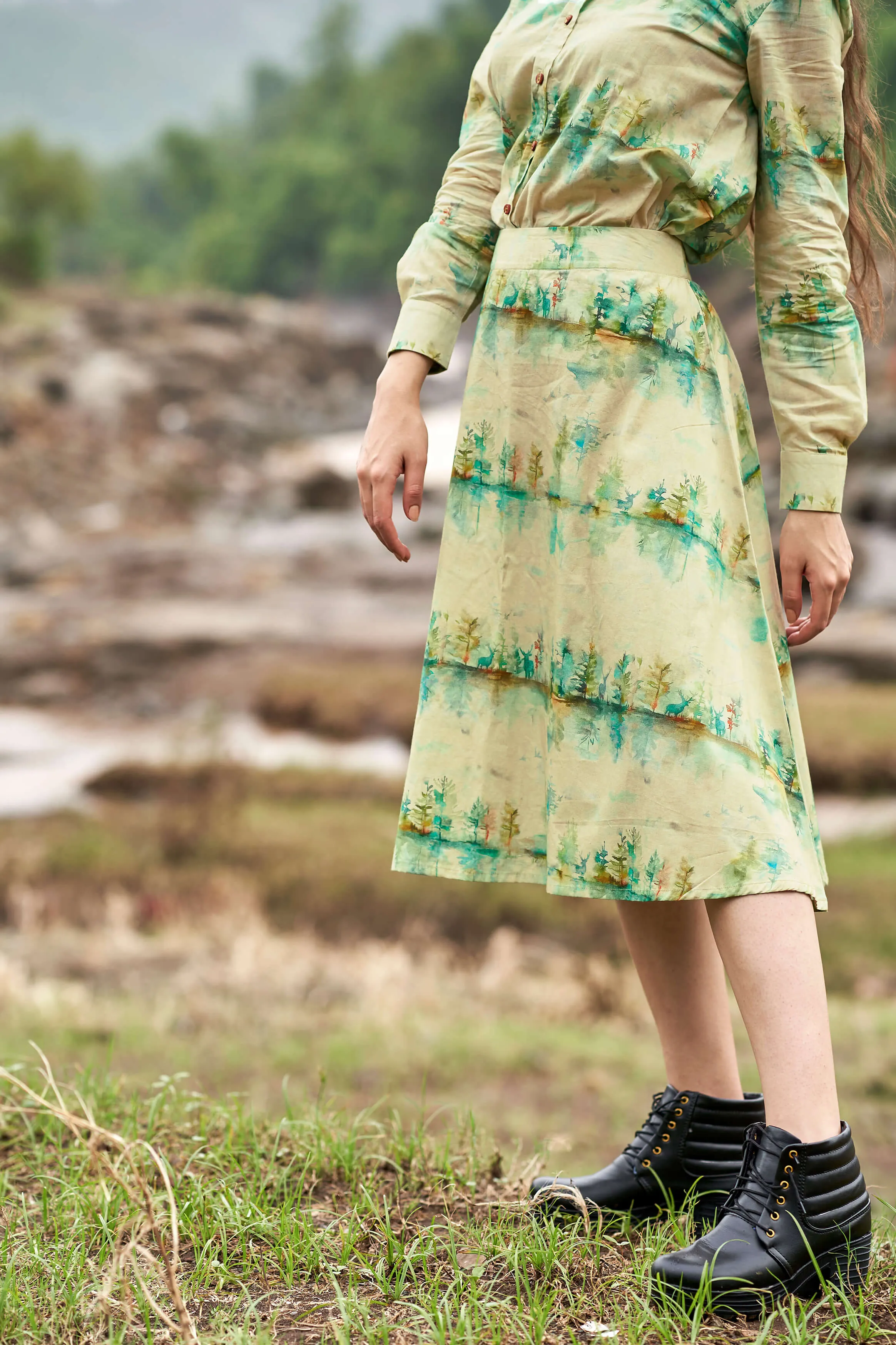 Elsa Regular Fit Midi Skirt