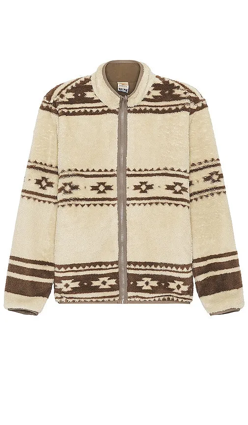 Faherty High Pile Fleece Reversible Jacket in Tan