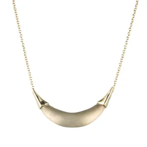 Gold Capped Crescent Pendant