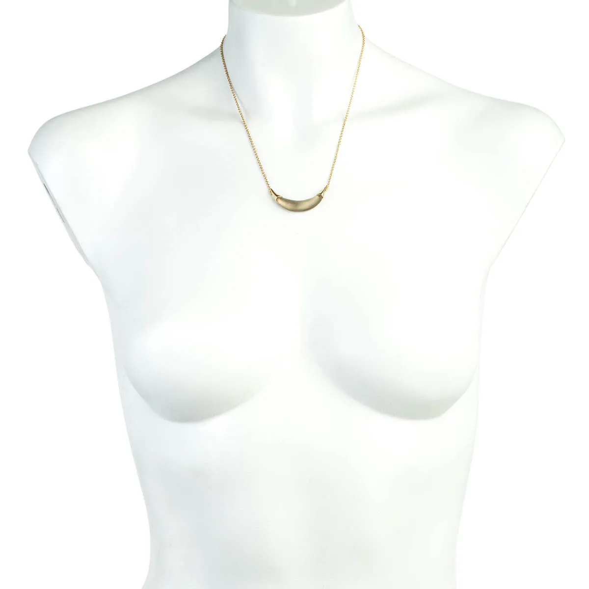 Gold Capped Crescent Pendant