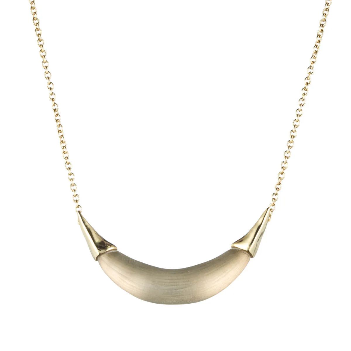 Gold Capped Crescent Pendant