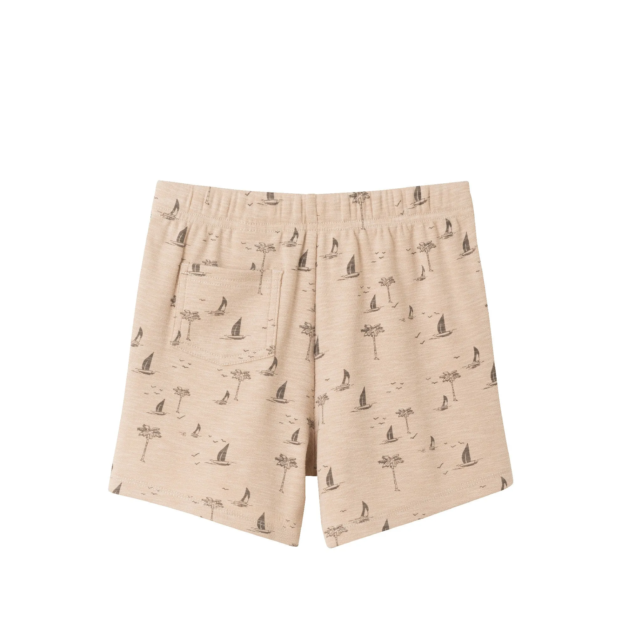 Kids (2-7) Washed Henley and Shorts Set | Sailboats
