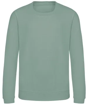 Kids AWDis sweatshirt | Dusty Green