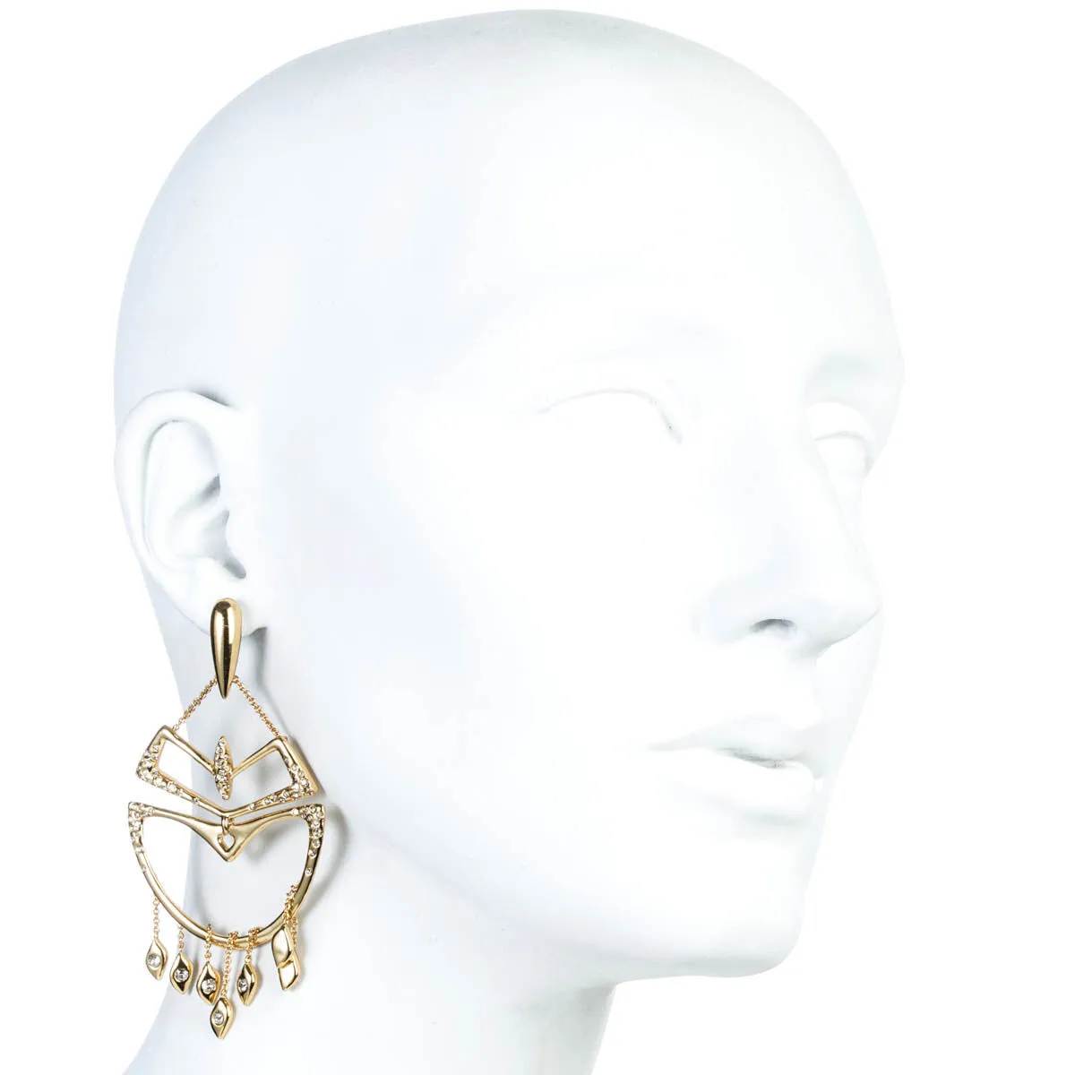 Kinetic Gold Encrusted Chandelier Earring