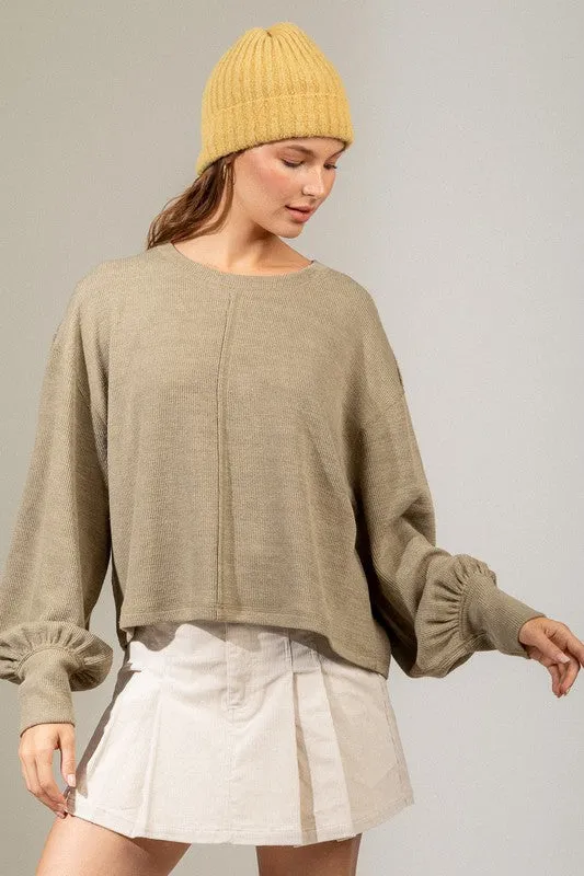 Leah Top in Olive