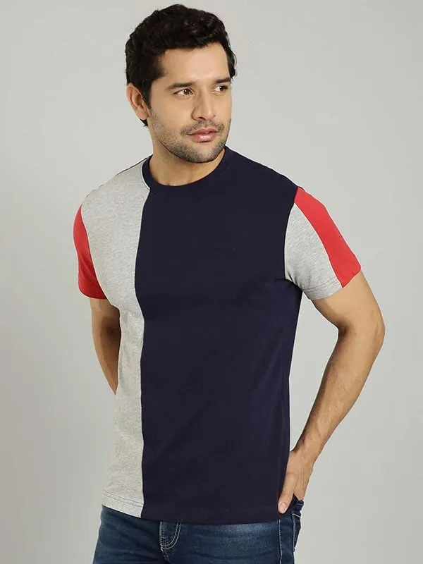 Men Color Block Crew Neck T-Shirt