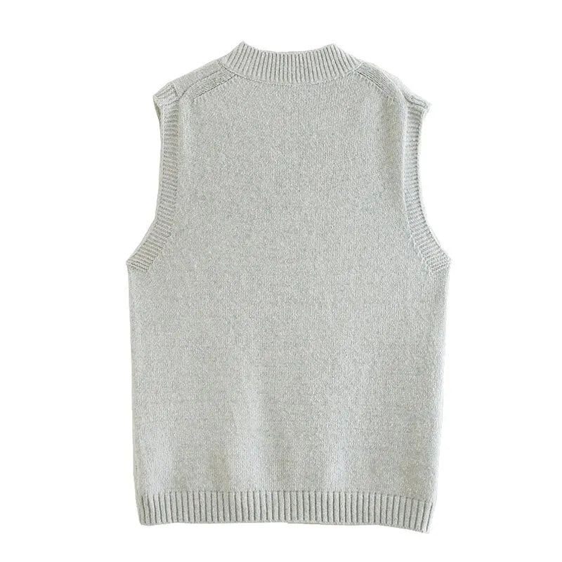 RIBBED TRIM VEST