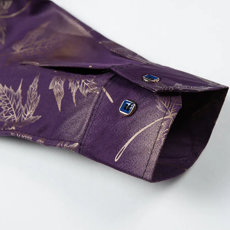 Slim-fit retro fashion mens shirt