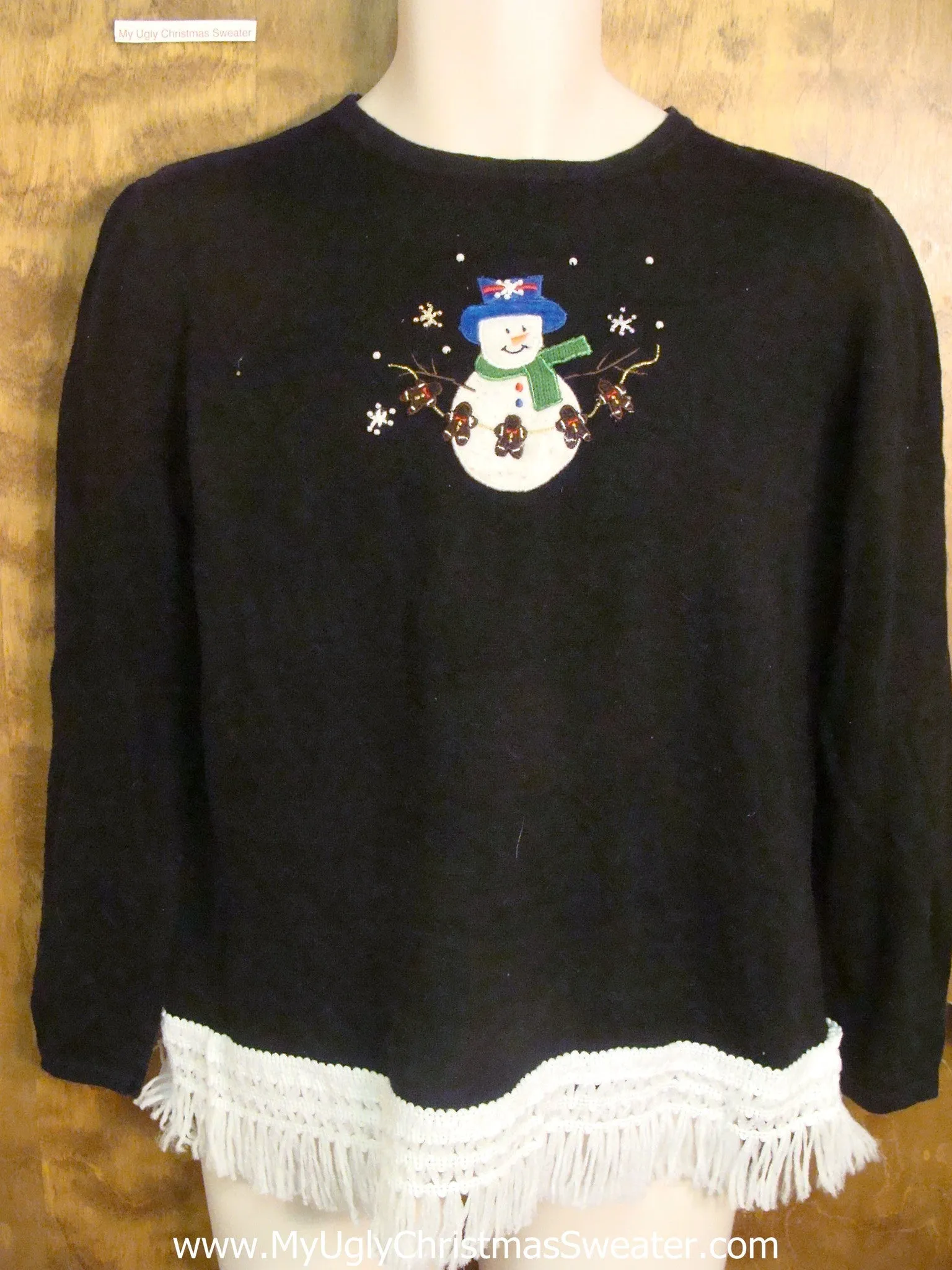 Snowman Hanging Decorations Tacky Xmas Party Sweater