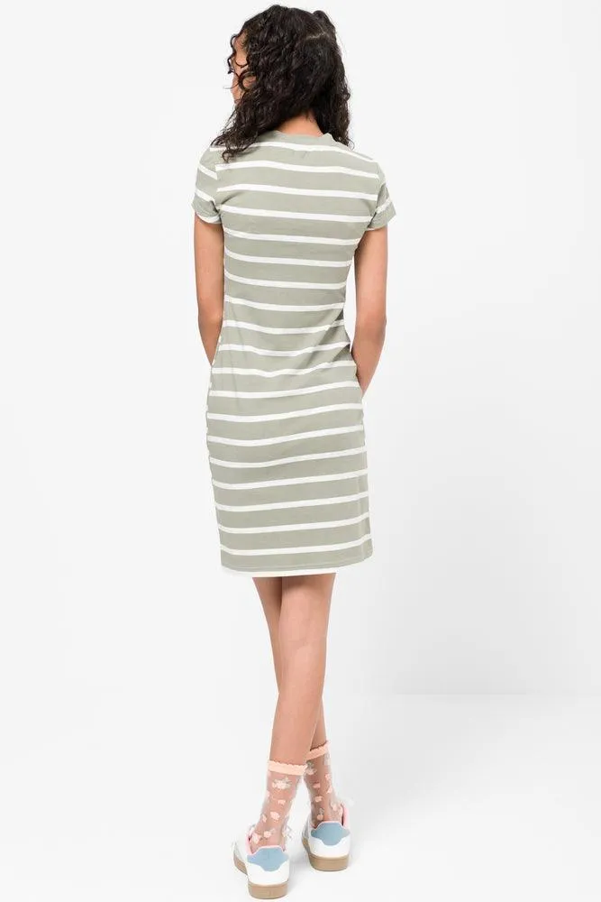 Striped Bodycon Dress Green