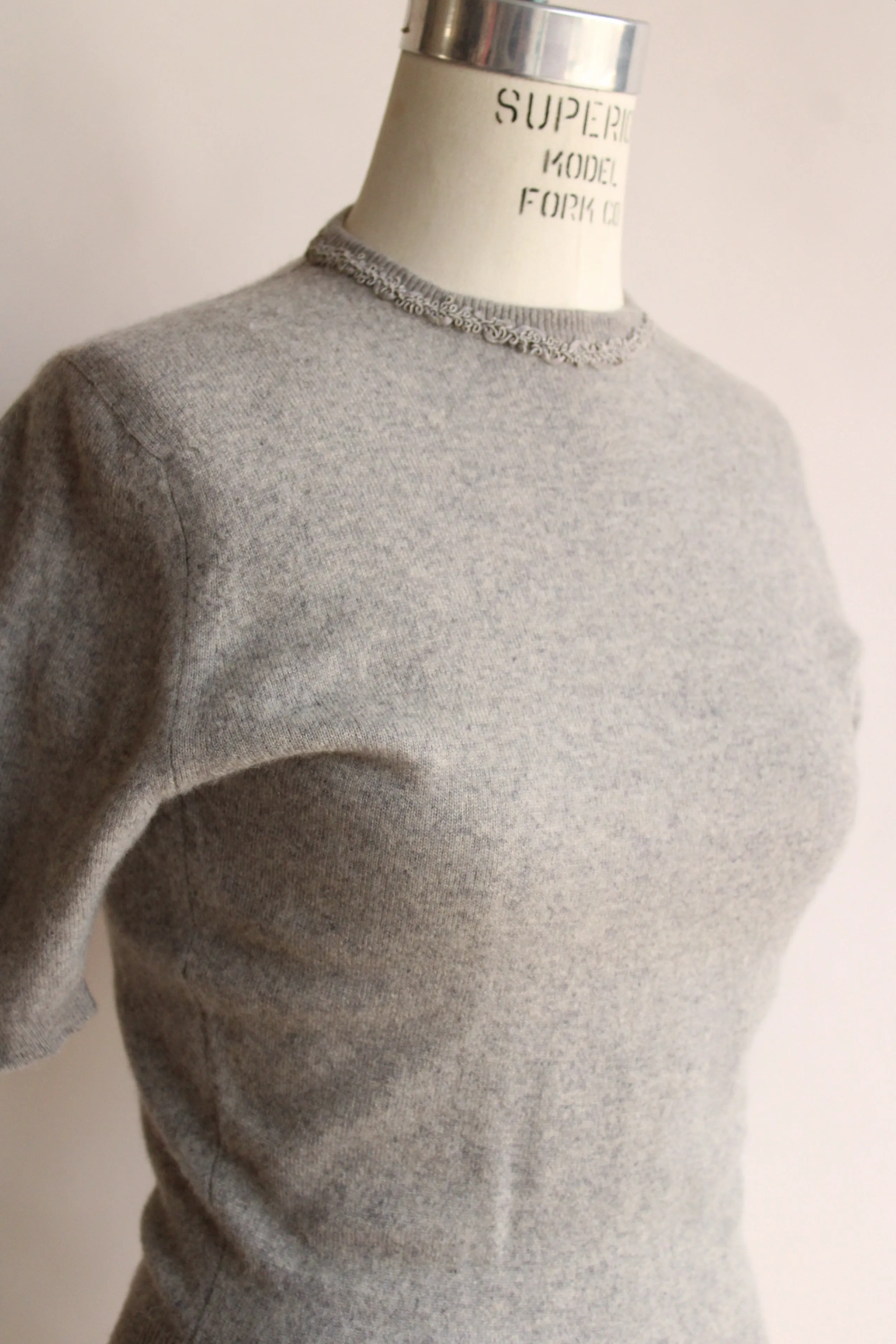 Vintage 1950s Grey Cashmere Sweater