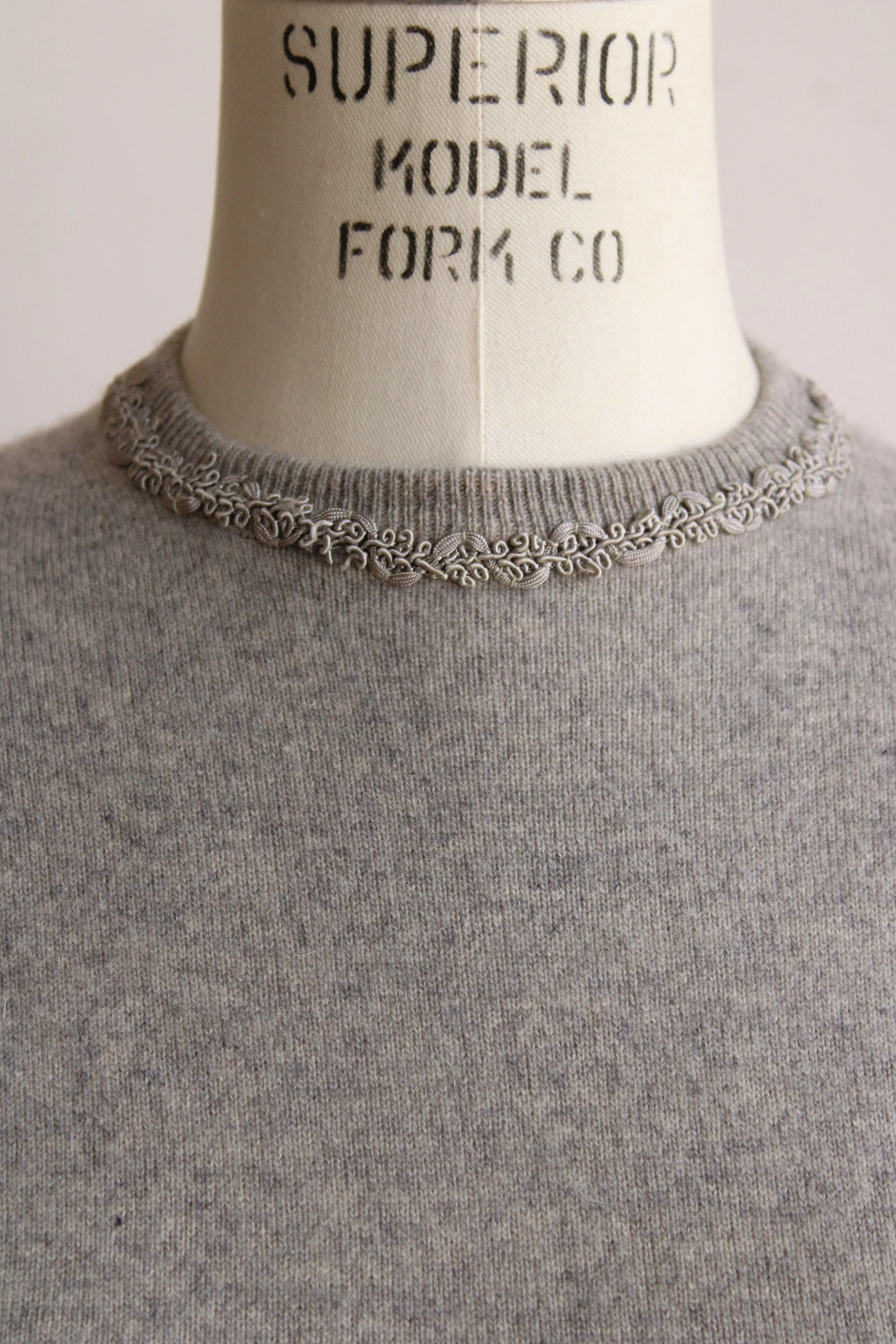 Vintage 1950s Grey Cashmere Sweater
