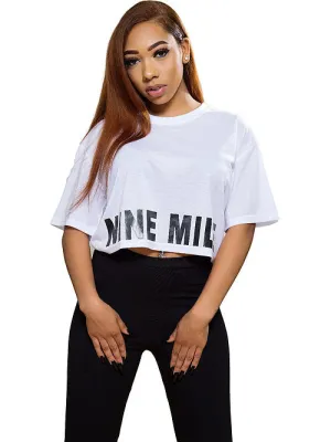 White Nine Mile Jamaica Hem Crop Top