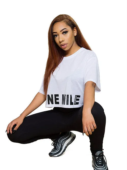 White Nine Mile Jamaica Hem Crop Top