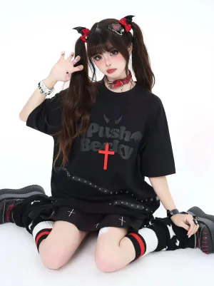 Wing Dark 3D Loose T-Shirt Subculture