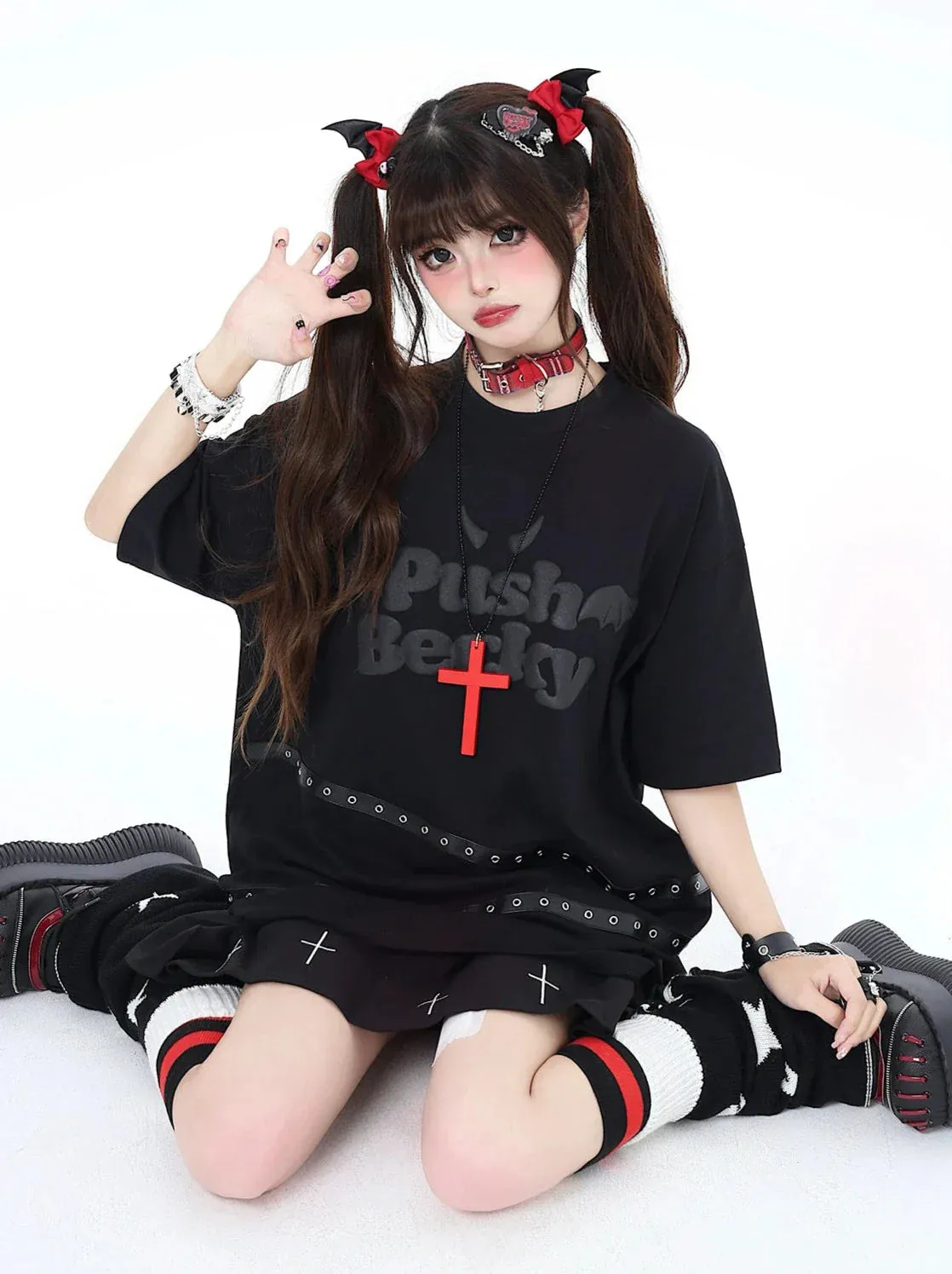 Wing Dark 3D Loose T-Shirt Subculture